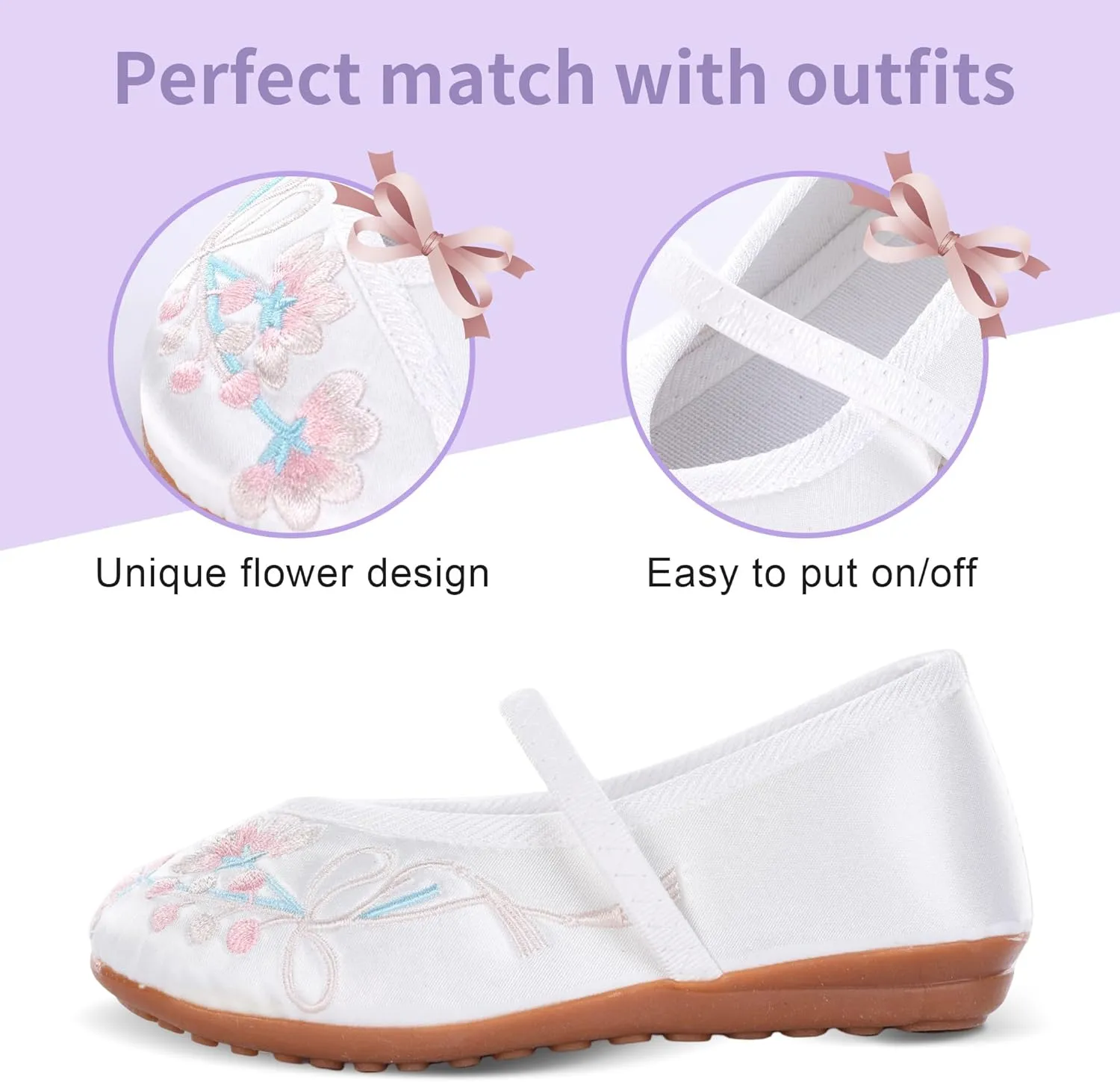 Encanto Mirabel Shoes for Girls Costume Dress up Mary Jane Ballet Cosplay Flat Shoes