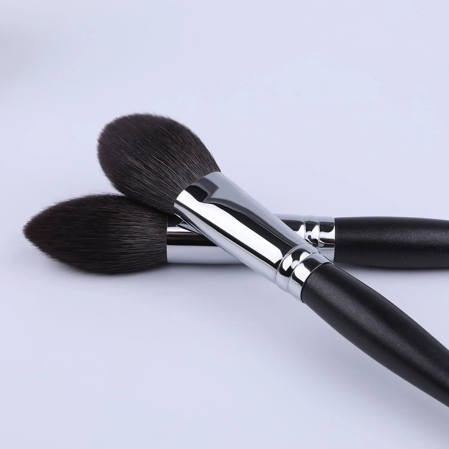 ENERGY Blush Brush for Cheeks Professional Makeup Brush for Blush, Contouring, Highlighting Fluffy flat Powder Brush Goat Hair Brass Ferrule Wood Handle Face Brush M301
