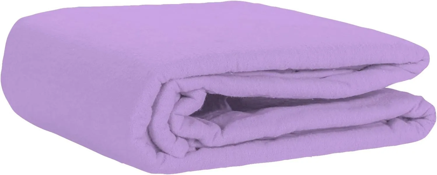 Epic Cotton 3-Piece Egyptian Cotton Massage Table Sheet Set - Facial Bed Cover - Includes Flat and Fitted Sheets with Face Cover - Lilac