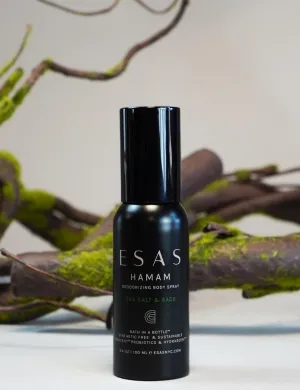 ESAS Hamam Organic Deodorant Body Spray 3.4 oz (Sea Salt & Sage)