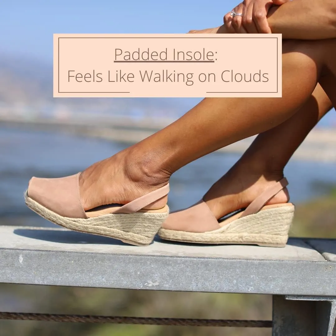Espadrille Wedges for Women – Dressy Soft Leather Peep Toe Women’s Wedge Sandals, Casual Summer Slip on Espadrilles