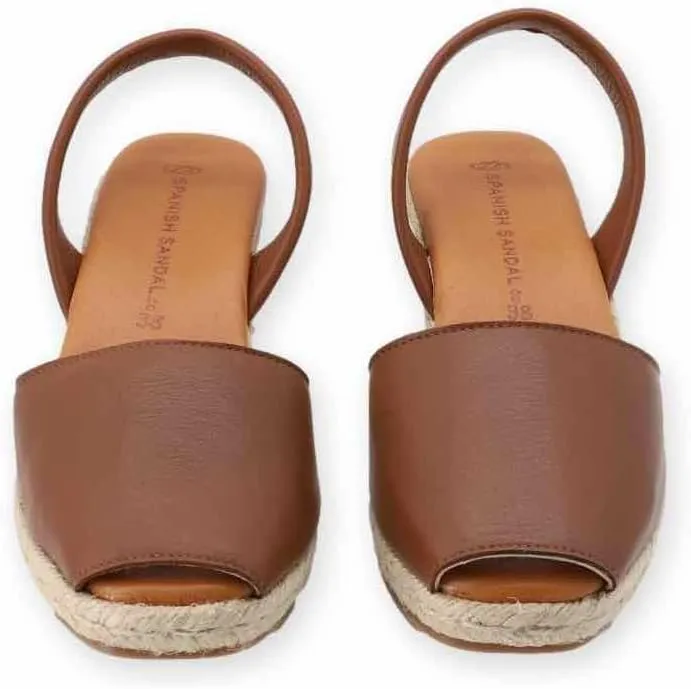 Espadrille Wedges for Women – Dressy Soft Leather Peep Toe Women’s Wedge Sandals, Casual Summer Slip on Espadrilles