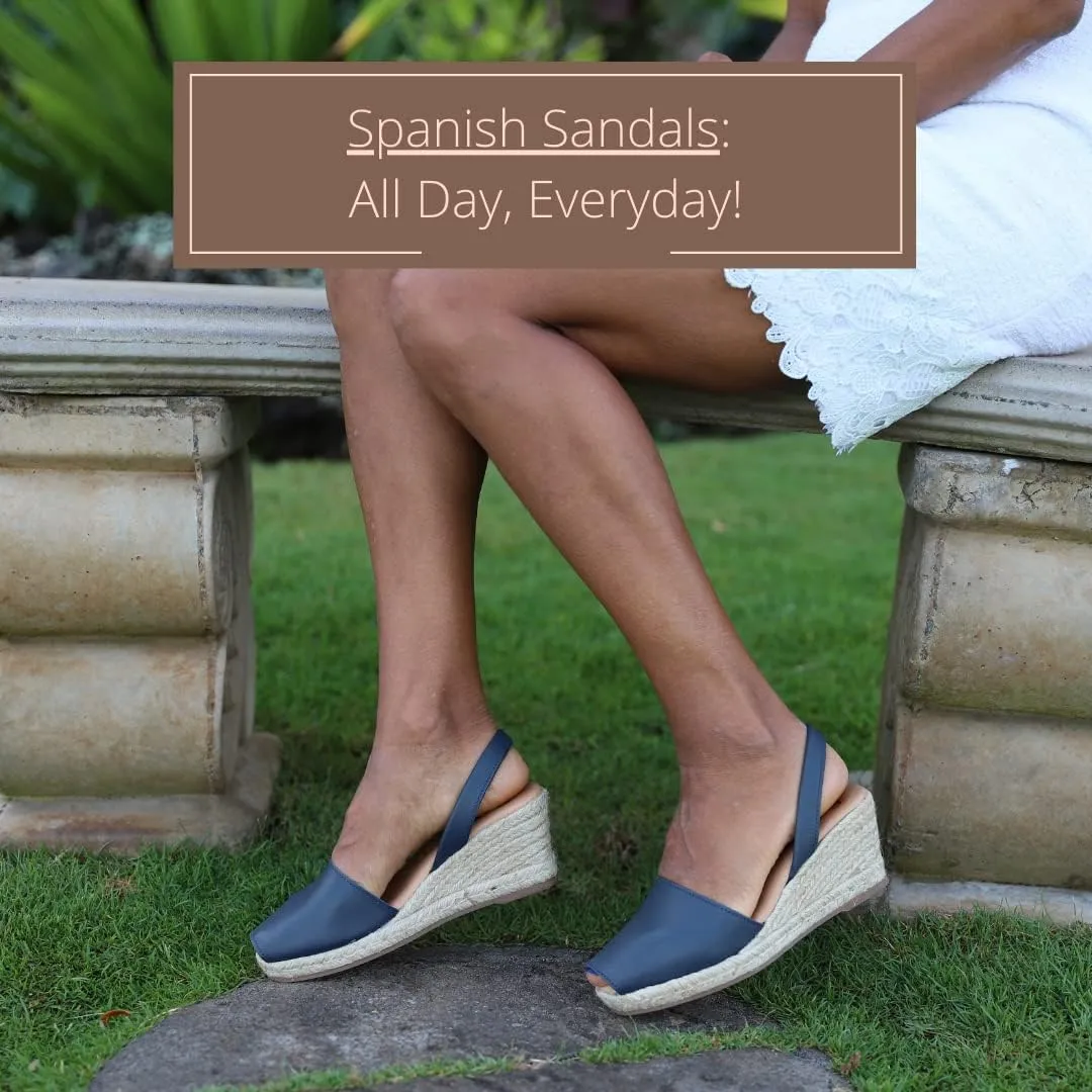 Espadrille Wedges for Women – Dressy Soft Leather Peep Toe Women’s Wedge Sandals, Casual Summer Slip on Espadrilles