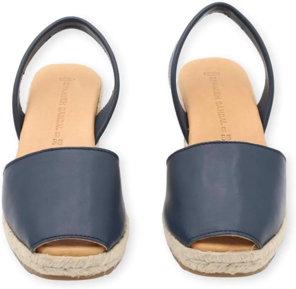Espadrille Wedges for Women – Dressy Soft Leather Peep Toe Women’s Wedge Sandals, Casual Summer Slip on Espadrilles