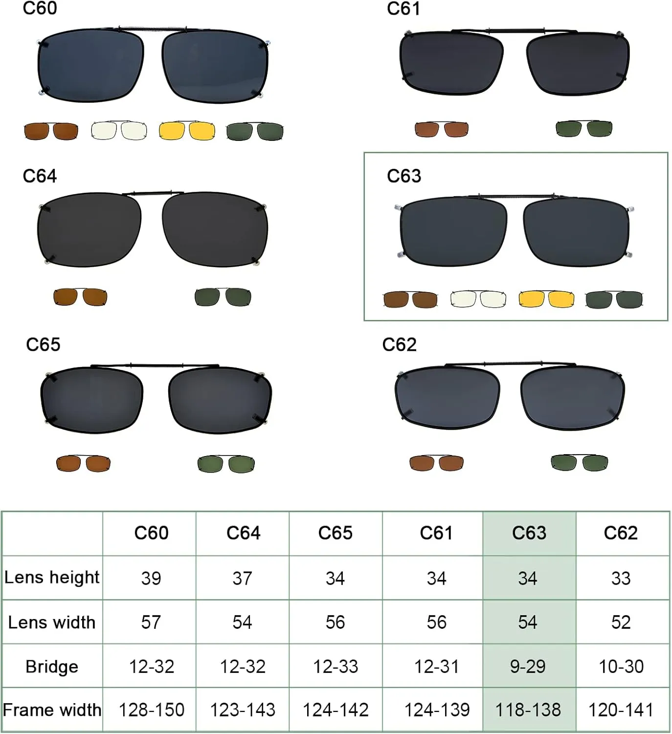 Eyekepper Easyclip Spring Polarized Clip On Sunglasses