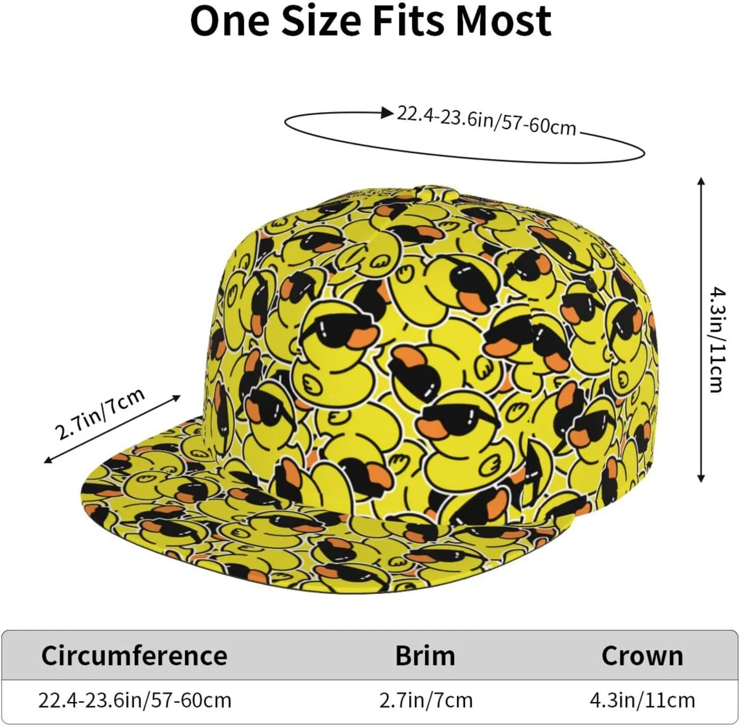 Fashion Snapback Hat for Men Women,Hip Hop Style Funny Flat Bill Hats Adjustable Baseball Cap Trucker Hat