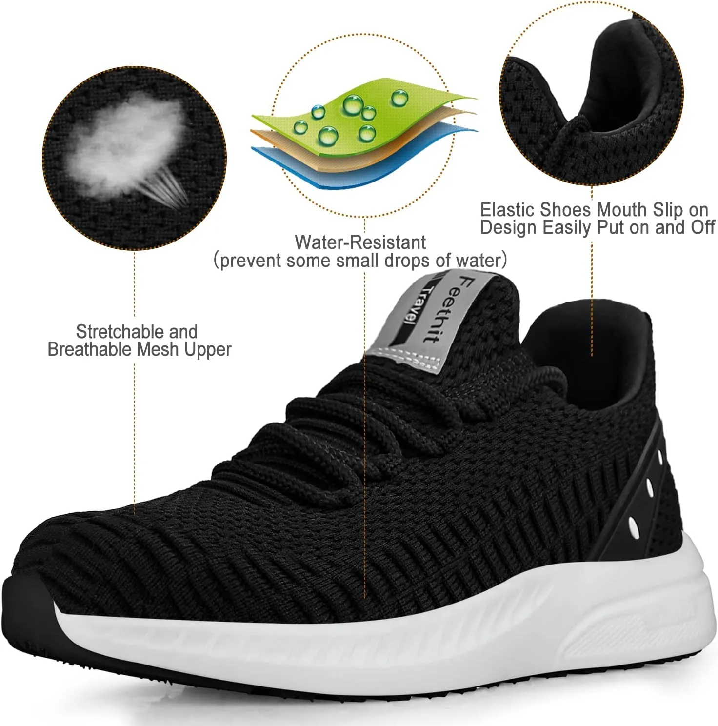 Feethit Women Tennis Running Shoes Walking Shoes Lightweight Casual Sneakers for Travel Gym Work Woman Waitress Nurse