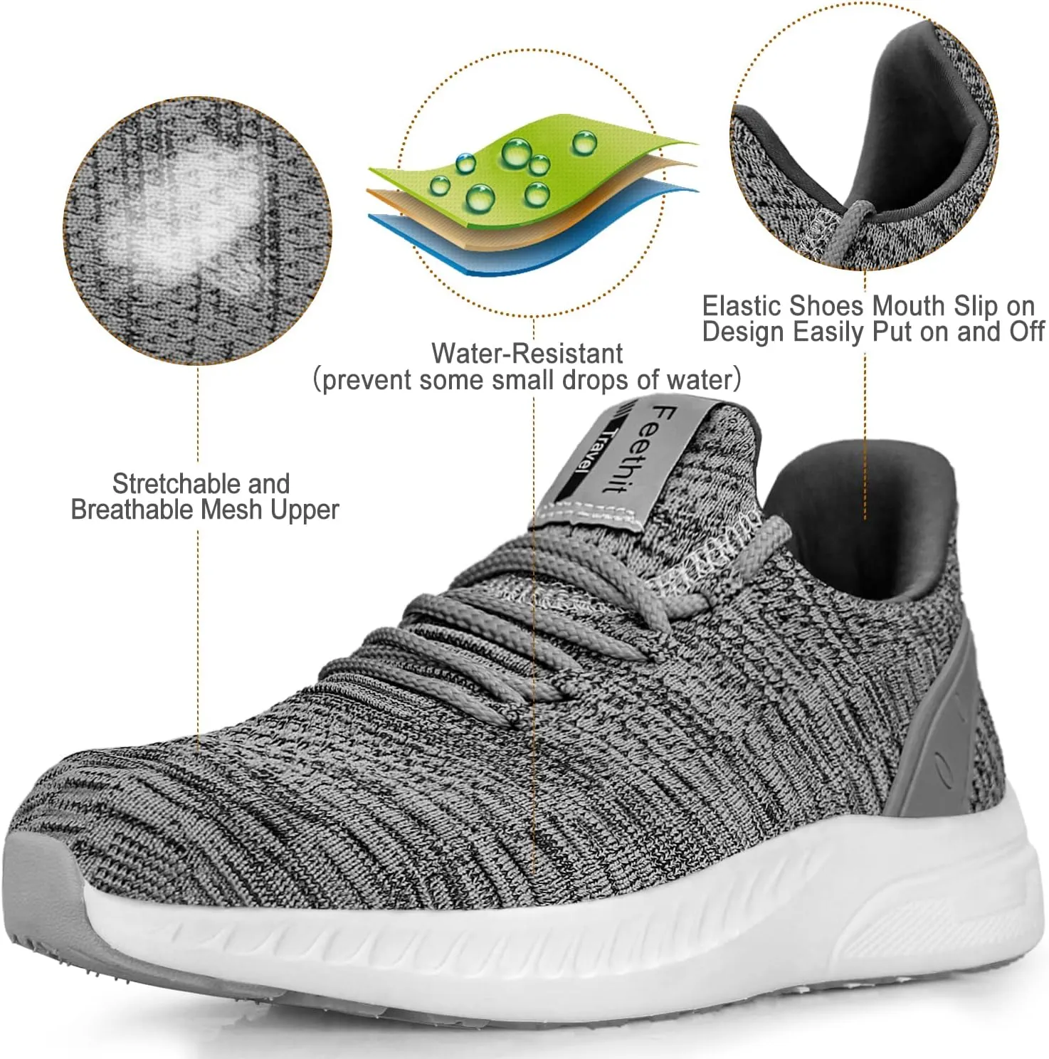 Feethit Women Tennis Running Shoes Walking Shoes Lightweight Casual Sneakers for Travel Gym Work Woman Waitress Nurse
