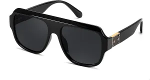 FEISEDY Trendy Aviator Sunglasses for Womens Men Oversized Retro 70s 80s Flat Top Shield Shades B9141