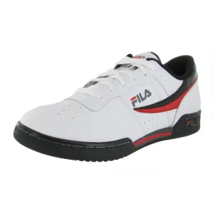 Fila Men's Original Fitness Lea Classic Sneaker, White-Black-Poppy Red, 10 M US