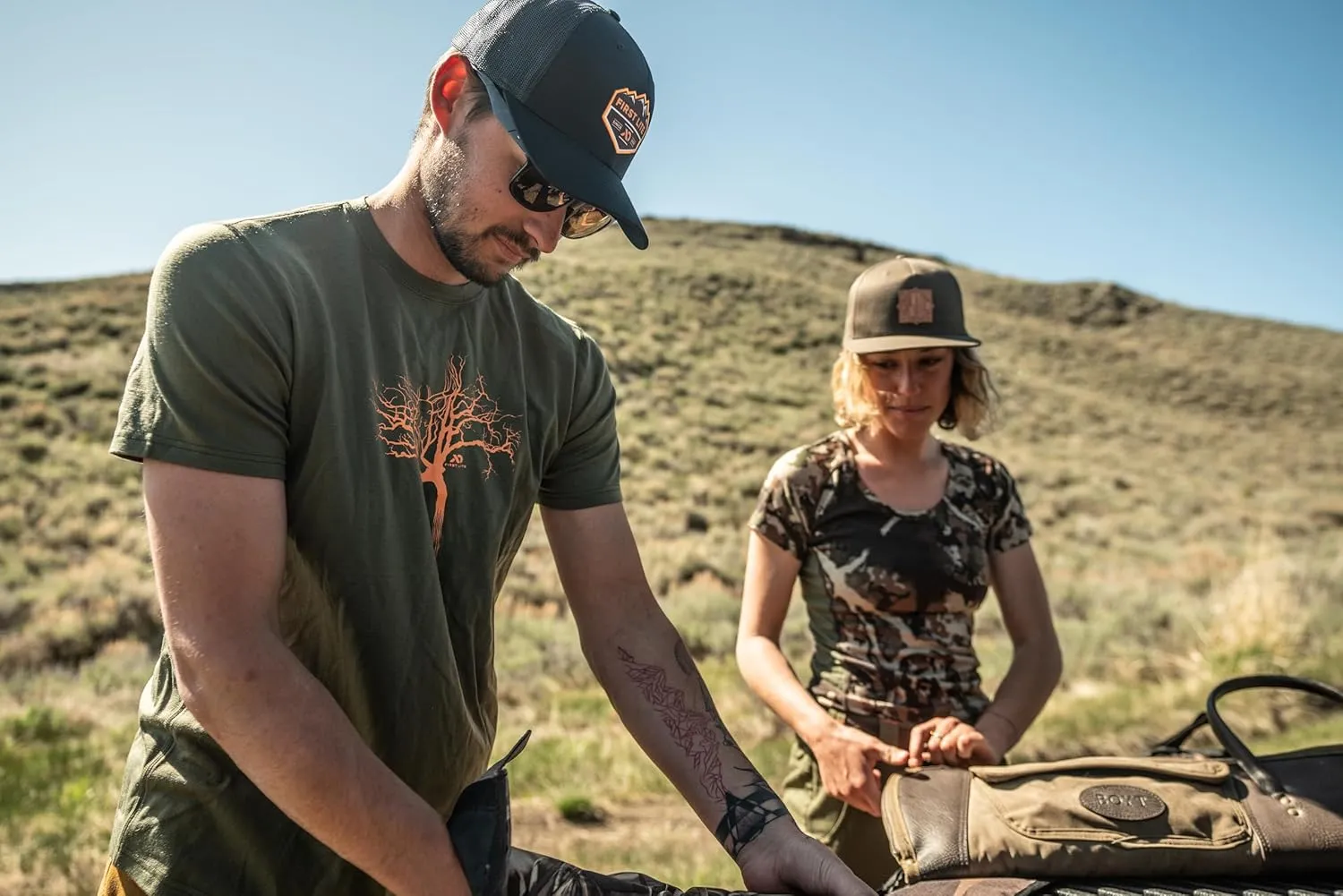 First Lite Women's Wick Short Sleeve Crew Shirt - Ultralight Merino Wool Camo Hunting T-Shirt