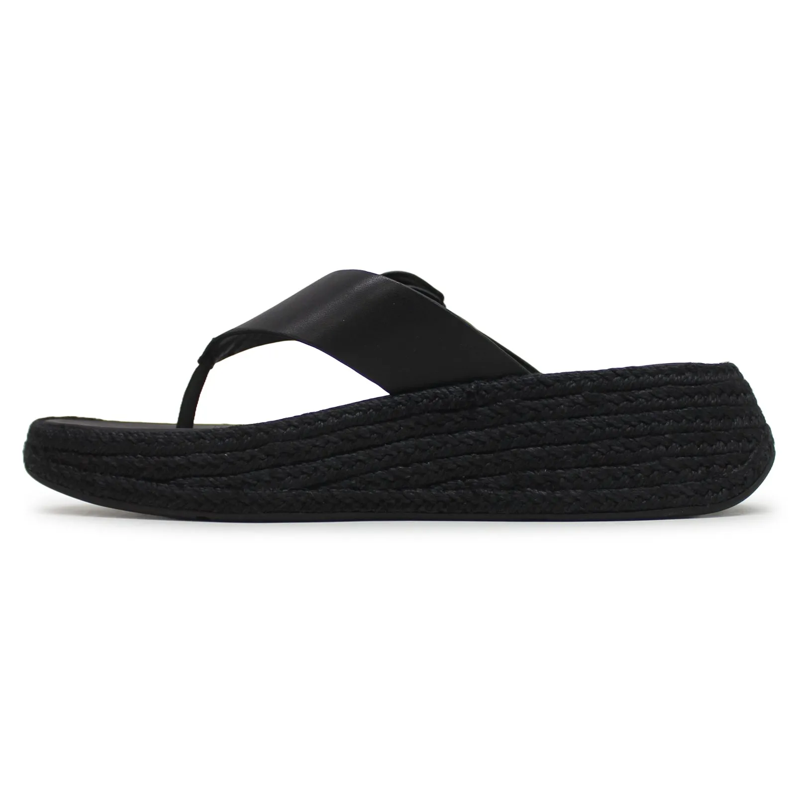 FitFlop F Mode Adjustable Flatform Toe Post Leather Women's Toe Post Sandals