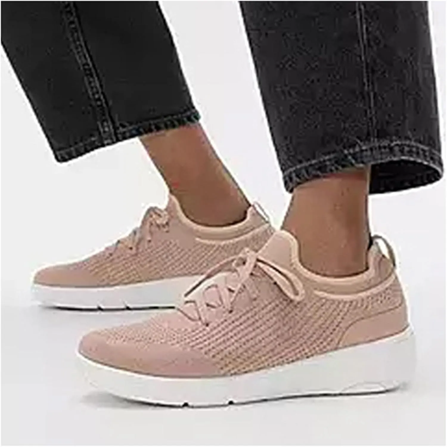 FitFlop Women's Super-q Knit Slip-on Laced Sneakers