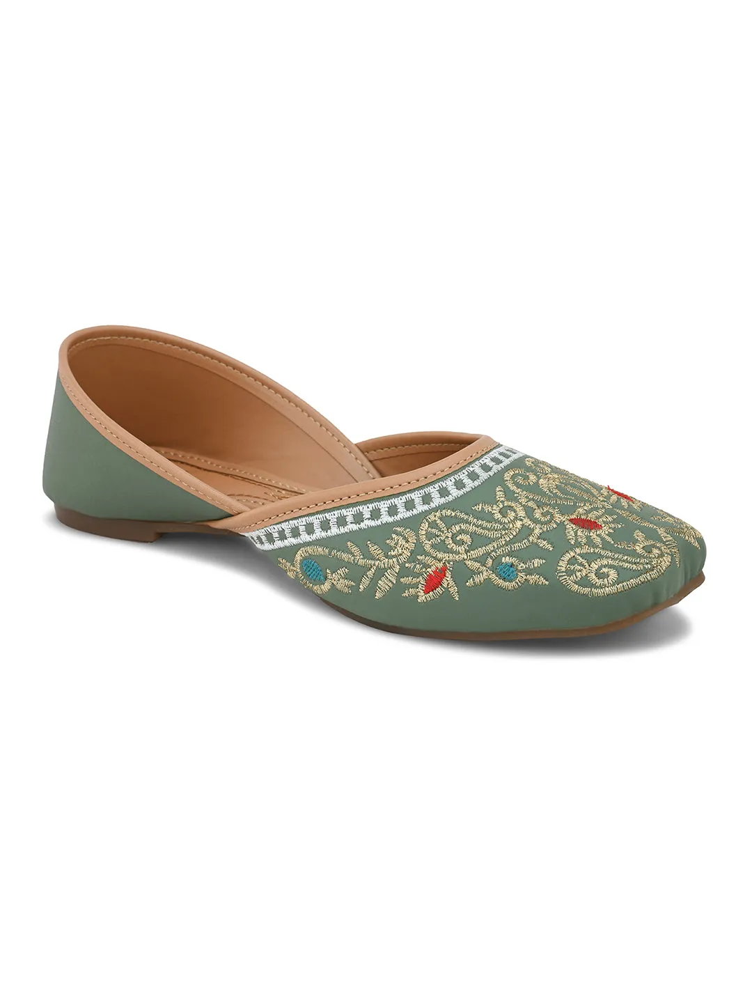 Flat Comfortable , Trend & Fancy  Embellished Punjabi Jutties