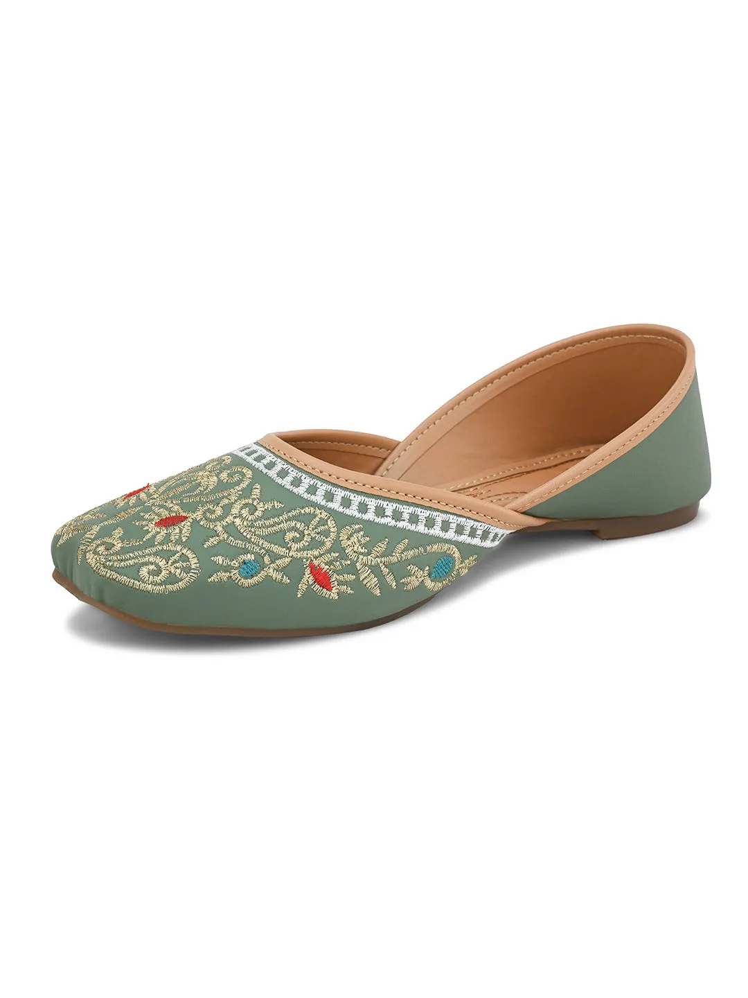 Flat Comfortable , Trend & Fancy  Embellished Punjabi Jutties