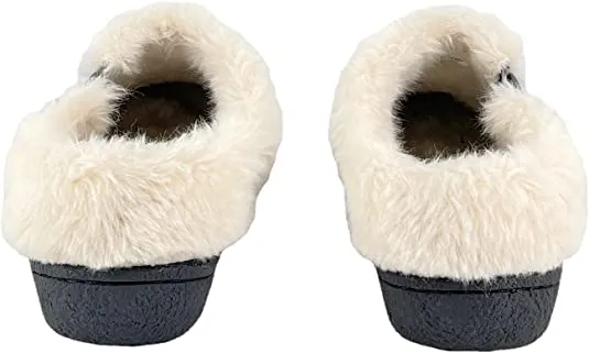 Flat-rate discount Outdoor Slip-On Grey Clogs Lined Clarks Warm Fur Indoor Wool Trusted Mule and Plush Slipper