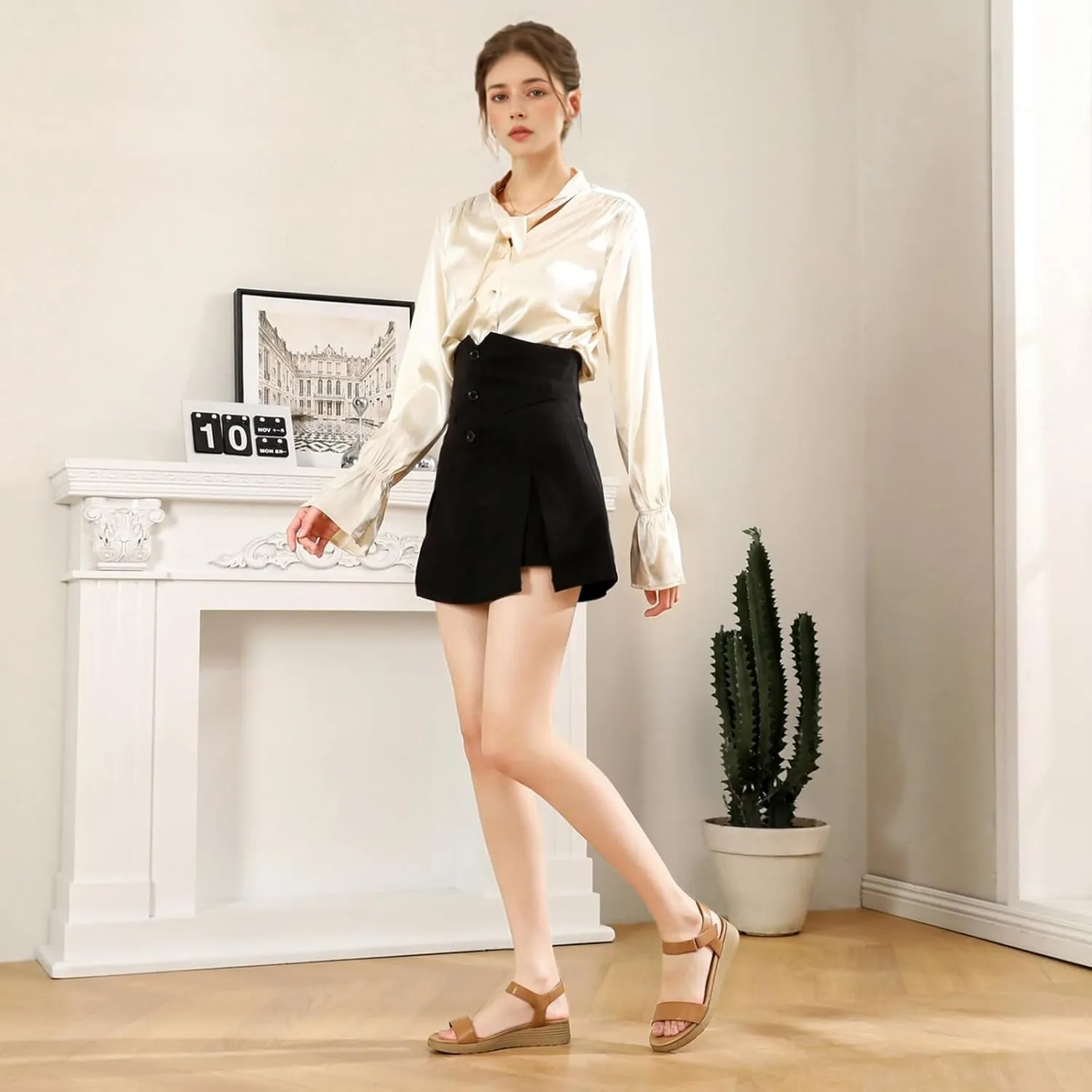 Flat Sandals for Women Comfortable Walking Summer Sandals with Arch Support