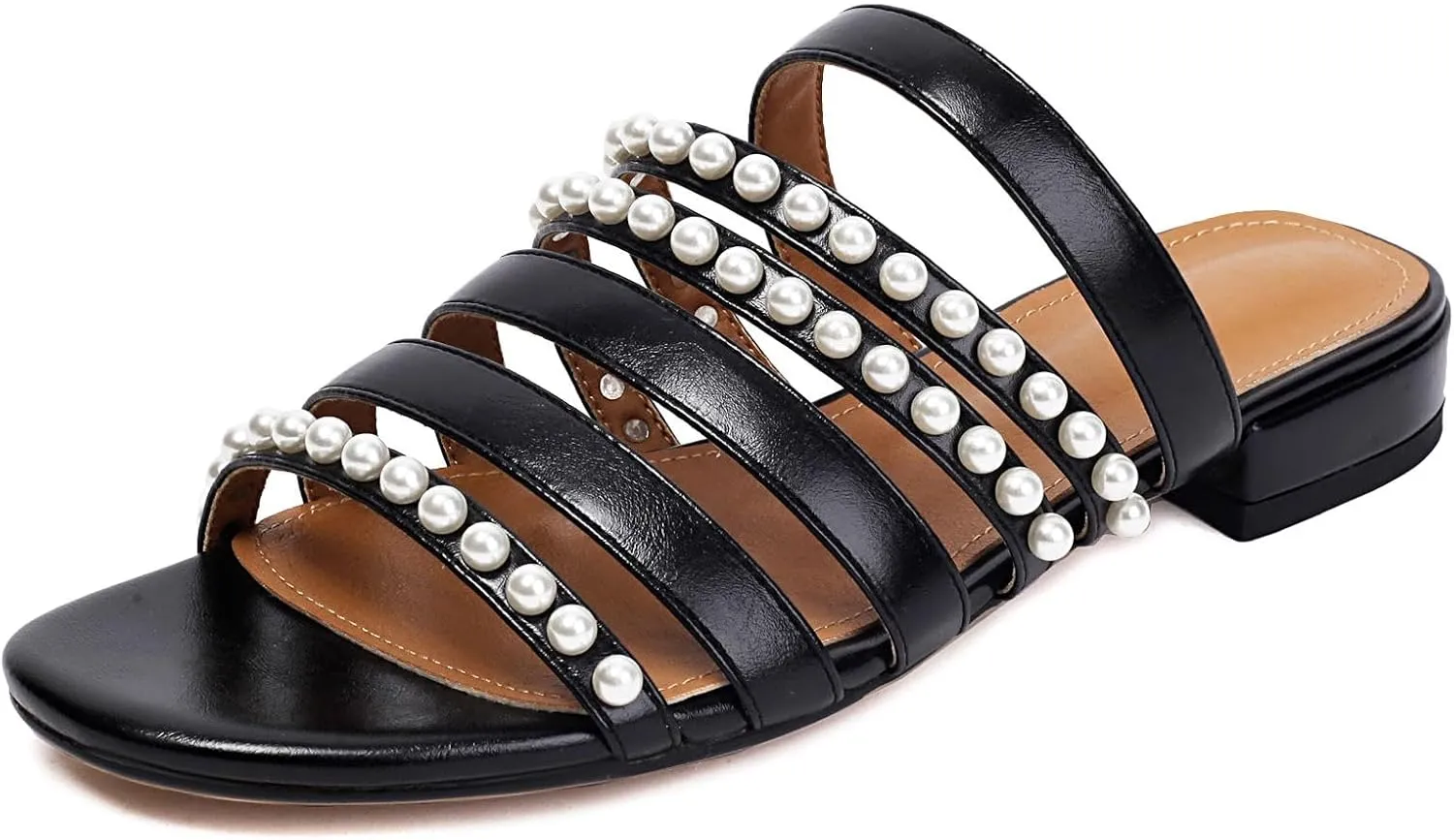 Flat Sandals for Women Summer Comfortable Bridal Slippers Pearl Sandals