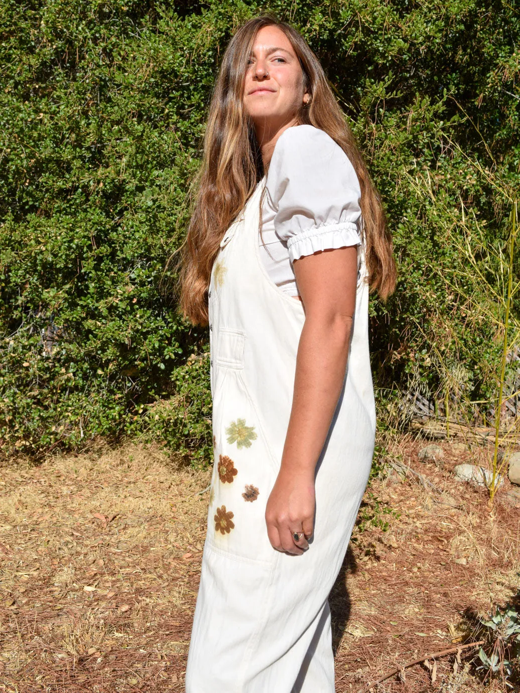 Flower Hammered Soft Cotton Jumpsuit