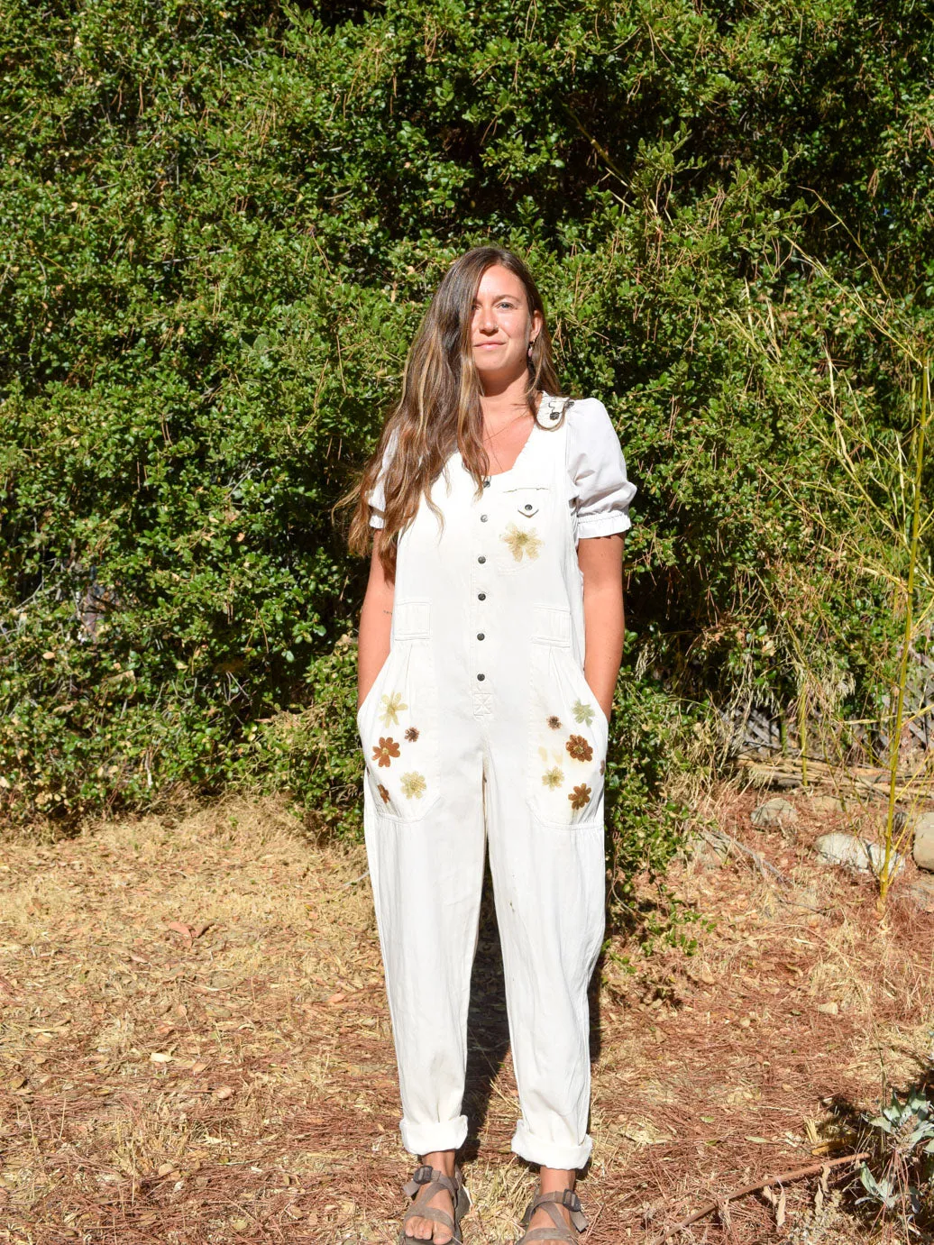 Flower Hammered Soft Cotton Jumpsuit