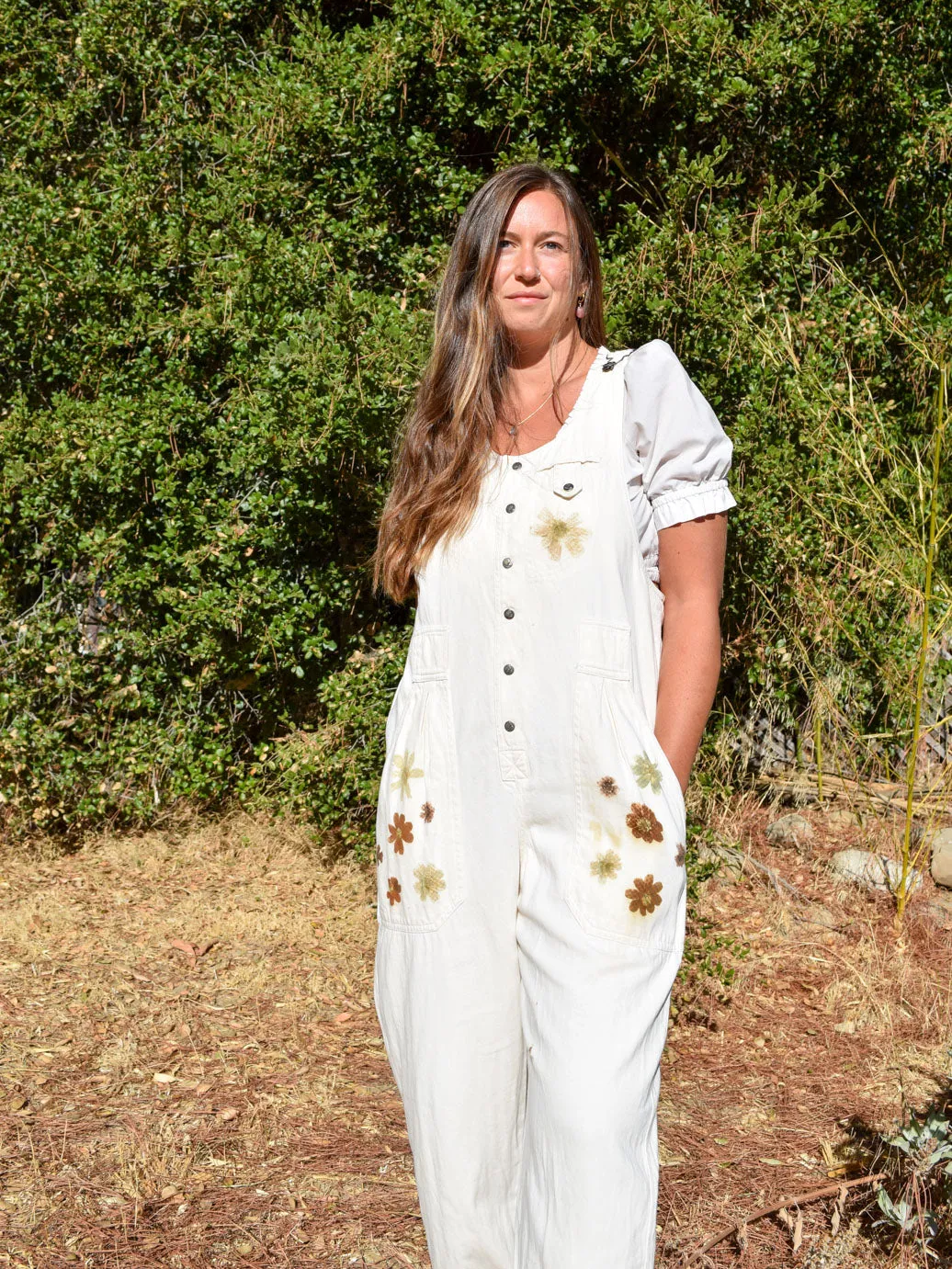 Flower Hammered Soft Cotton Jumpsuit