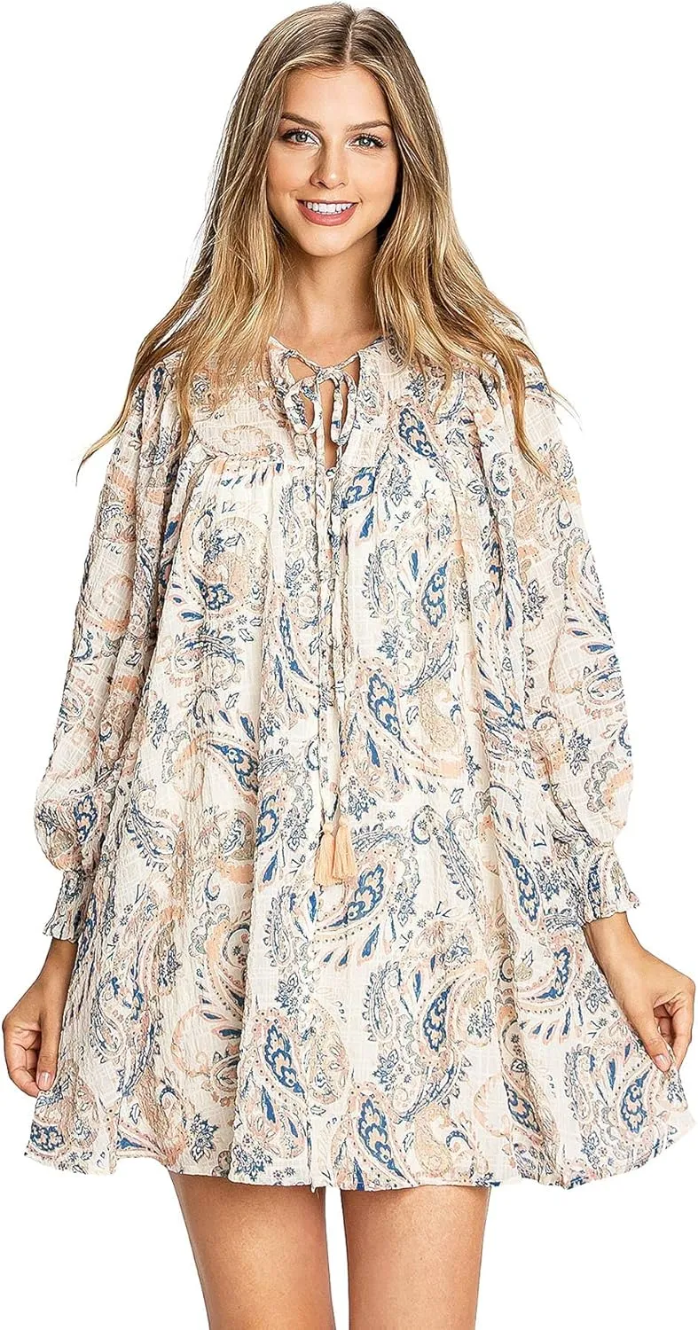 Flying Tomato Free Market Juniors Floral Print Babydoll Dress