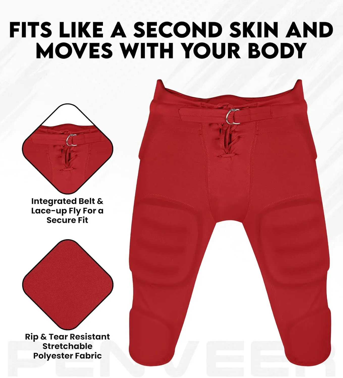 Football Pants Adults - Safety Integrated Comfortable Football Practice Pants for Men