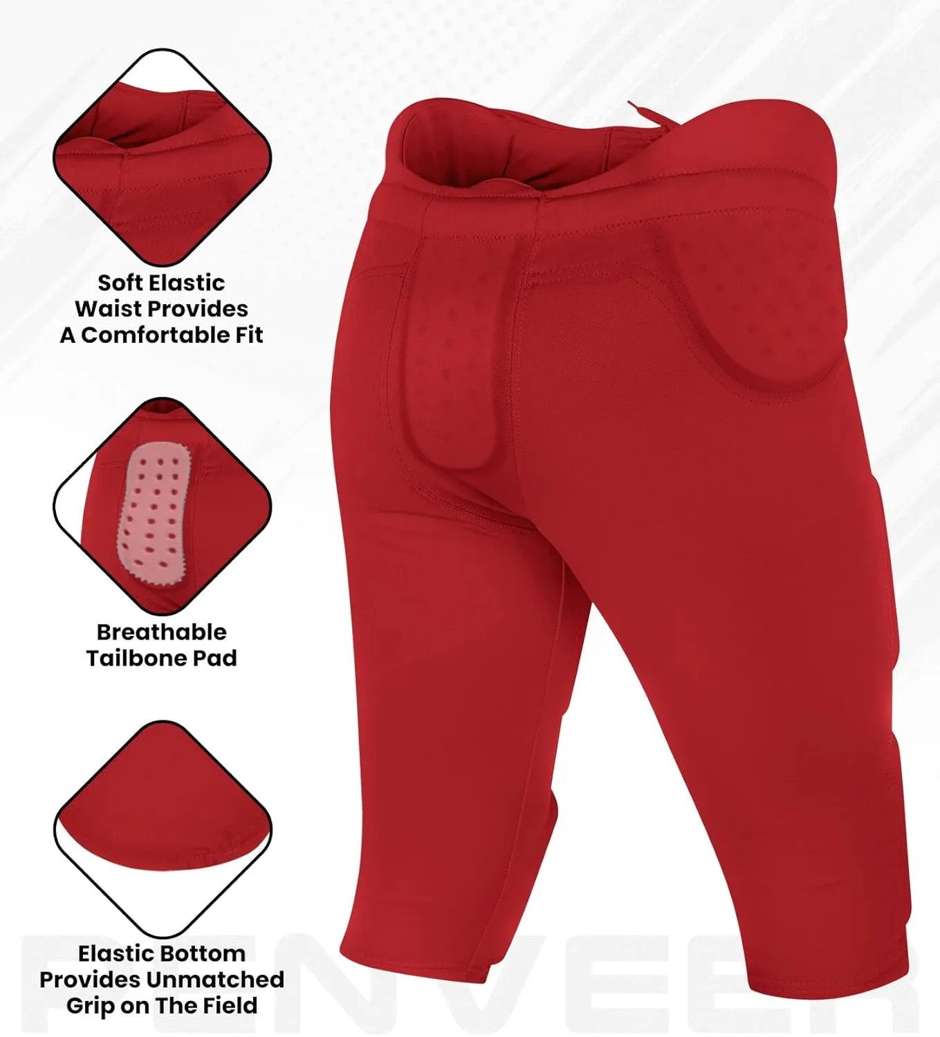 Football Pants Adults - Safety Integrated Comfortable Football Practice Pants for Men
