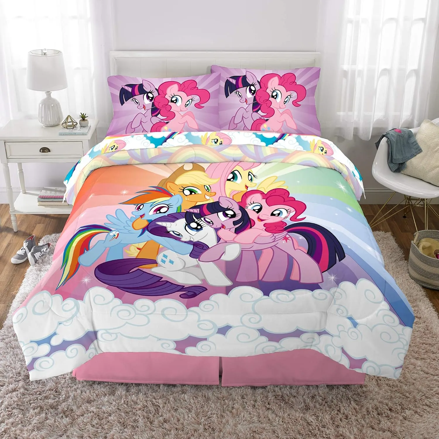 Franco Kids Bedding Super Soft Microfiber Comforter and Sheet Set, 5 Piece Full Size, My Little Pony