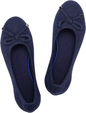 Frank Mully Women’s Ballet Flat Shoes Knit Dress Shoes Round Toe Slip On Ballerina Walking Flats Shoes for Woman Low Wedge Comfort Soft