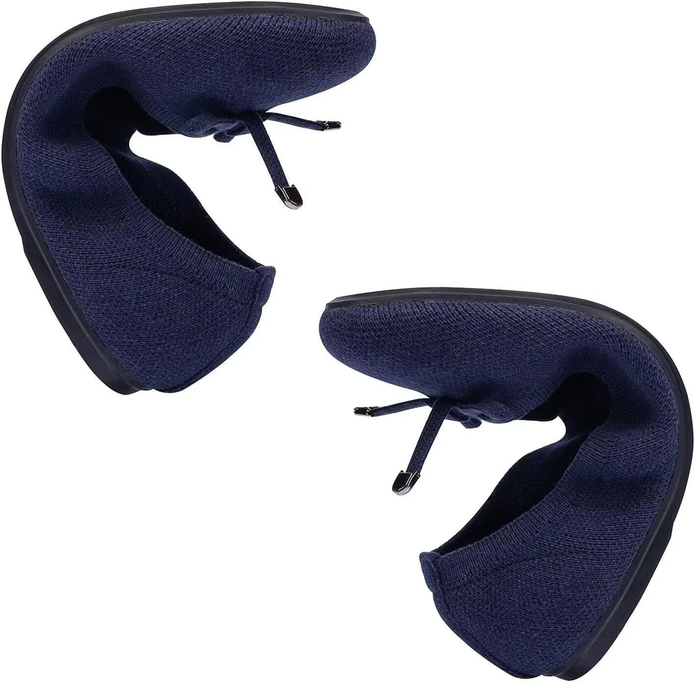 Frank Mully Women’s Ballet Flat Shoes Knit Dress Shoes Round Toe Slip On Ballerina Walking Flats Shoes for Woman Low Wedge Comfort Soft
