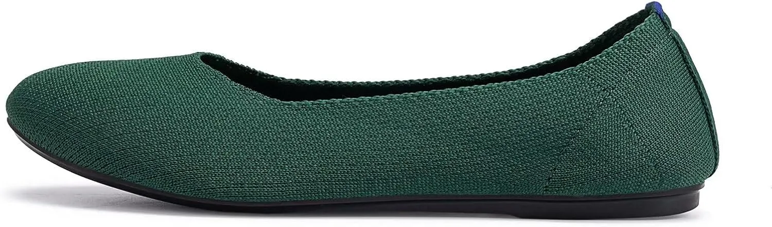 Frank Mully Women’s Ballet Flat Shoes Knit Dress Shoes Round Toe Slip On Ballerina Walking Flats Shoes for Woman Low Wedge Comfort Soft