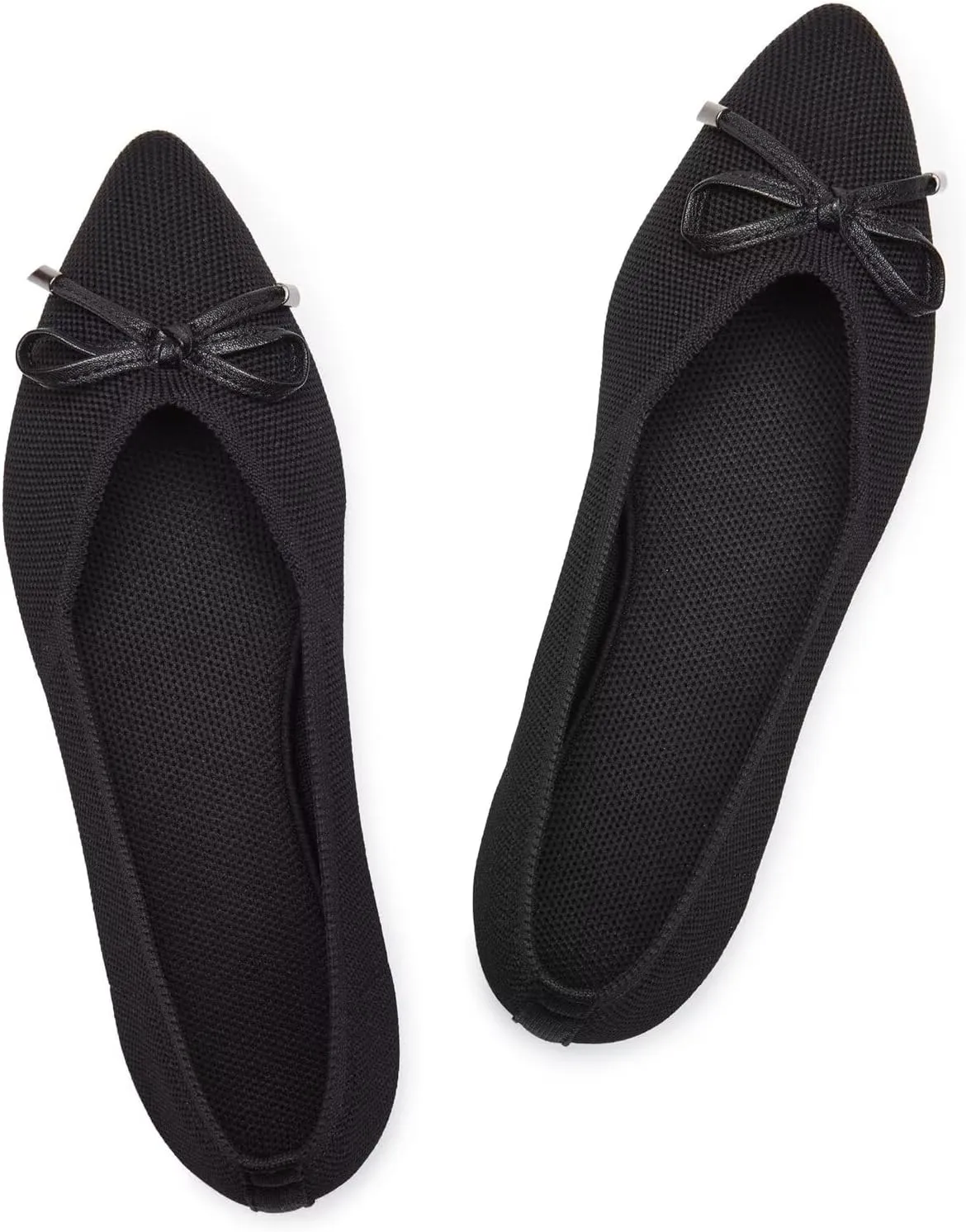Frank Mully Womens Flat Shoes Classic Pointed Toe Flats Knitted Dress Shoes Soft Flats for Woman Comfortable Dressy
