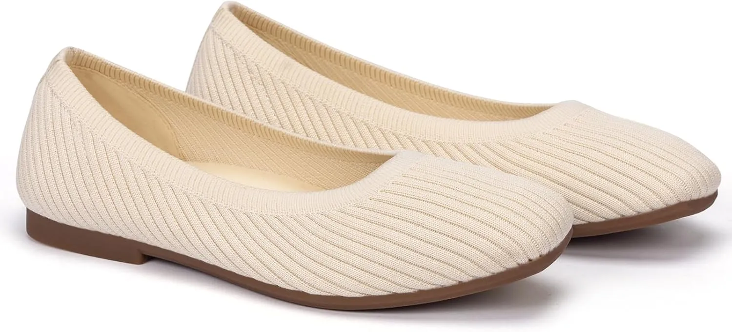 Frank Mully Women's Flats Square Toe Flats Comfortable Slip on Washable Ballet Flats Shoes for Women Dressy Work
