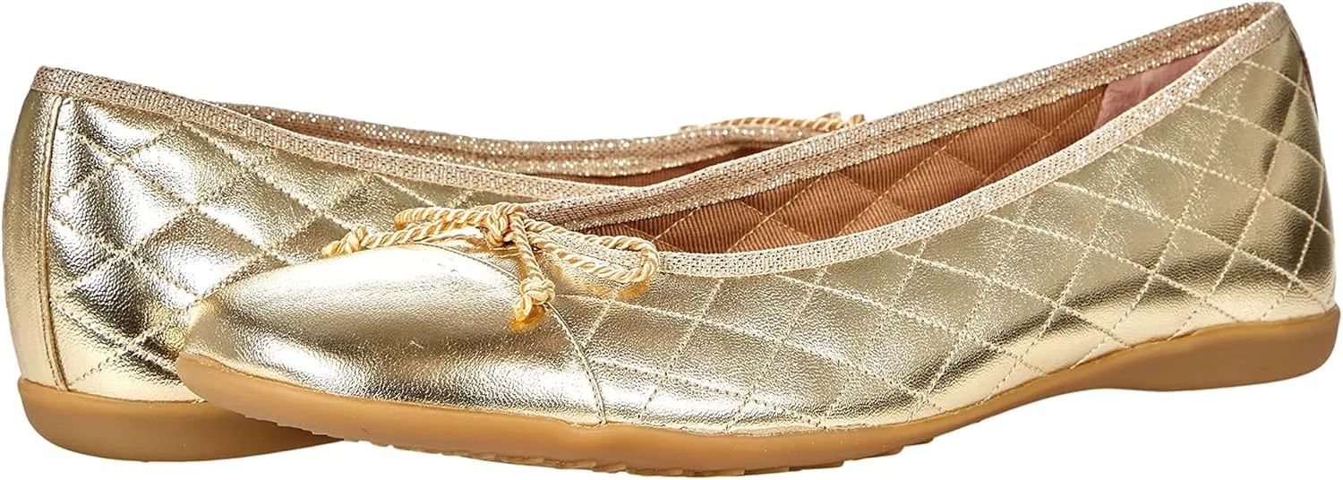 French Sole PassportR Flat Soft Gold Metallic 6 M