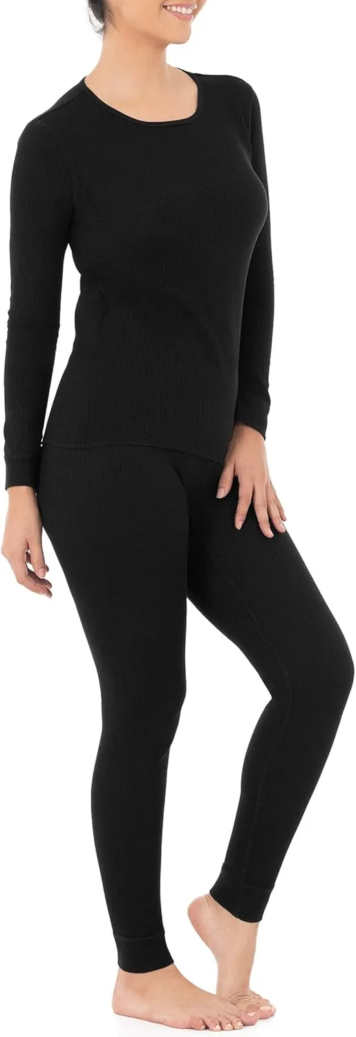 Fruit of the Loom womens Micro Waffle Premium Thermal Set