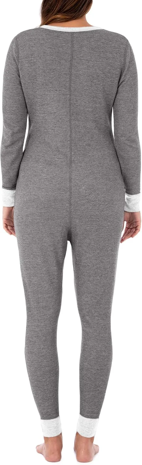 Fruit of the Loom womens Micro Waffle Premium Thermal Union Suit