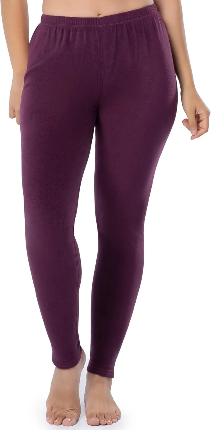 Fruit of the Loom Women's Stretch Fleece Lined Thermal Long Johns Underwear Set
