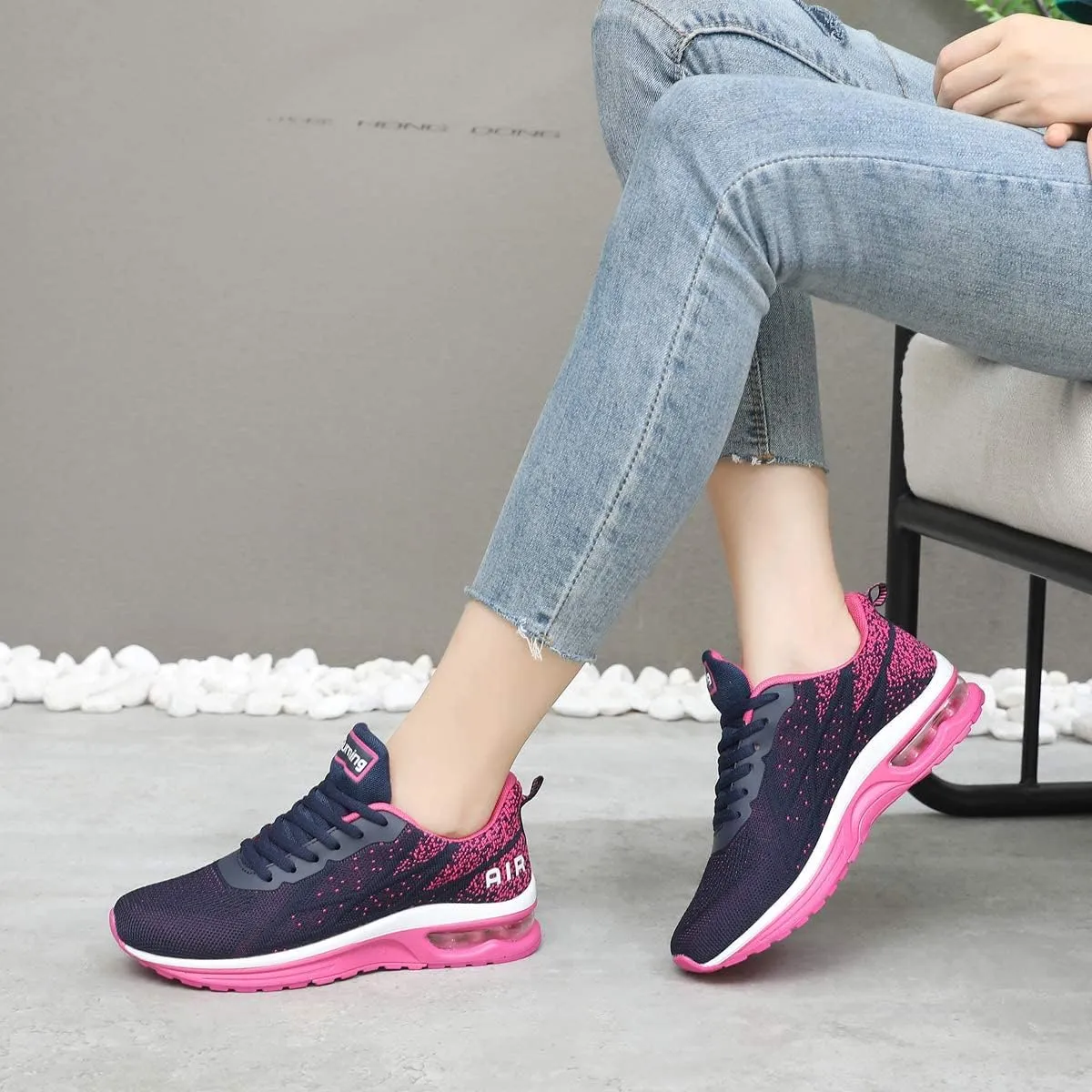 GANNOU Women's Athletic Running Shoes Fashion Sport Gym Jogging Tennis Fitness Sneaker US5.5-11