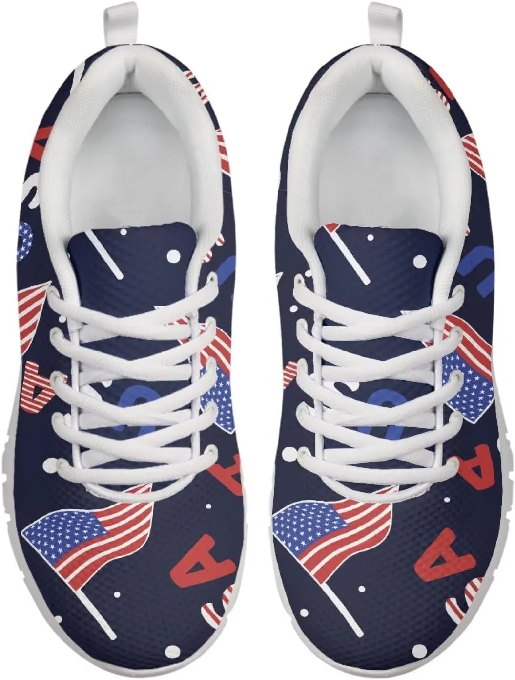 GIFTPUZZ Unisex Outdoor Trainers Sneaker and Walking Shoes Women Men Independence Day Party Shoes Size 39-48