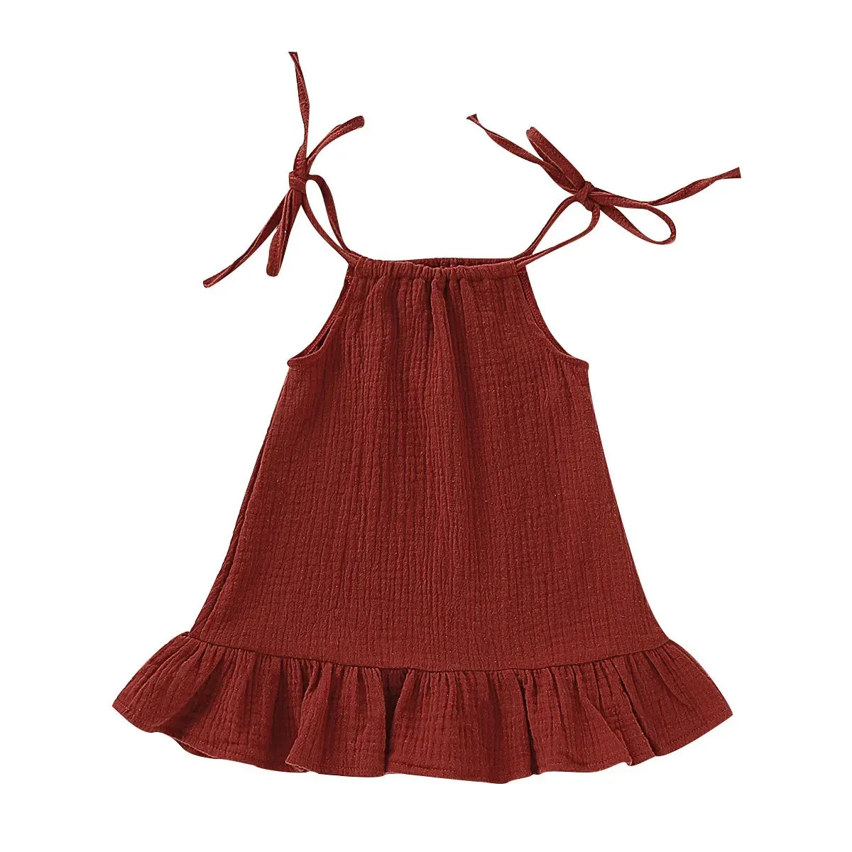 Girl Sleeveless Ruffles Dress