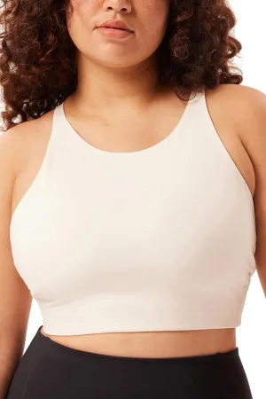 Girlfriend Collective Topanga Halter Sports Bra for Women, High Neck Sports Bra Workout