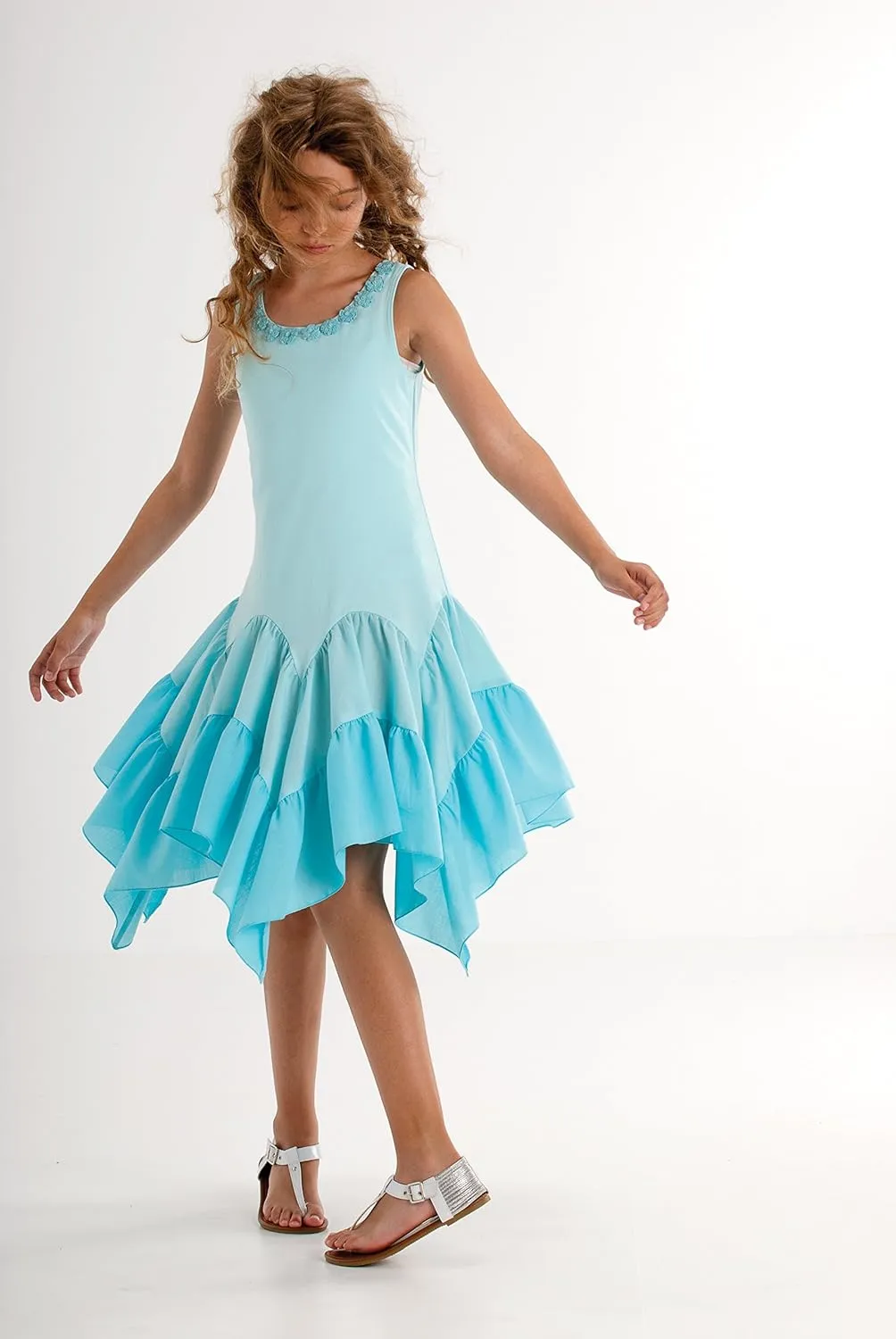 Girl's 2-6X Marrakesh Dress, Aqua