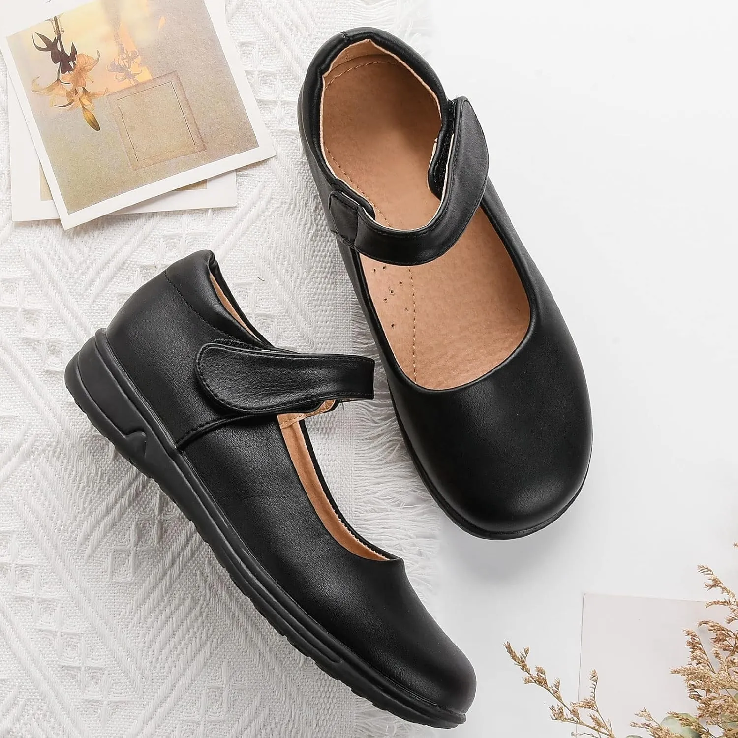 Girls School Uniform Shoes Mary Janes Party Show Dress Flat
