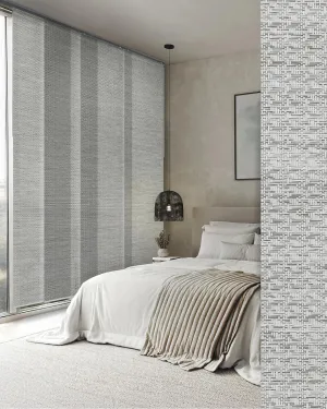GoDear Design Adjustable Panel Track Blinds for Sliding Glass Doors, Room Dividers, Closet Doors, Extendable Track from 45.8" to 86" W, Dual-Sided Nature Trimmable Panel Curtains Up to 96", Silent