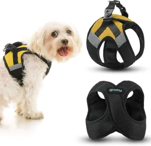 Gooby Soft Mesh X Step in Dog Harness - Yellow, X-Small