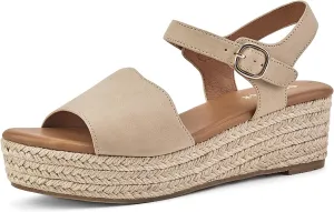 GOSERCE Wedge Sandals for Women Espadrille Platform Sandals Comfortable Lace Up Peep Open Toe for Walking Beach Casual Dressy Summer Shoes