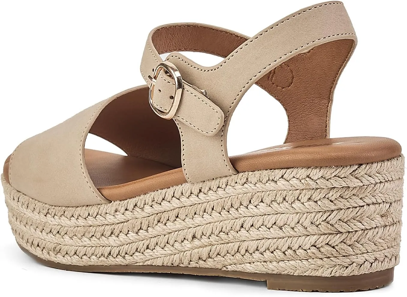 GOSERCE Wedge Sandals for Women Espadrille Platform Sandals Comfortable Lace Up Peep Open Toe for Walking Beach Casual Dressy Summer Shoes