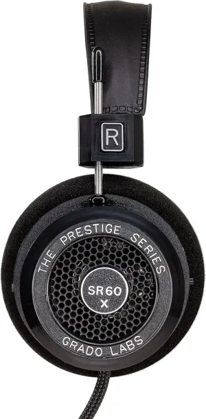 GRADO SR60x Prestige Series Wired Open-Back Headphones – Dynamic Over-Ear Headphones with 44mm Drivers, Lightweight Build, Hand-Assembled in Brooklyn – Audiophile Sound for Home & Studio