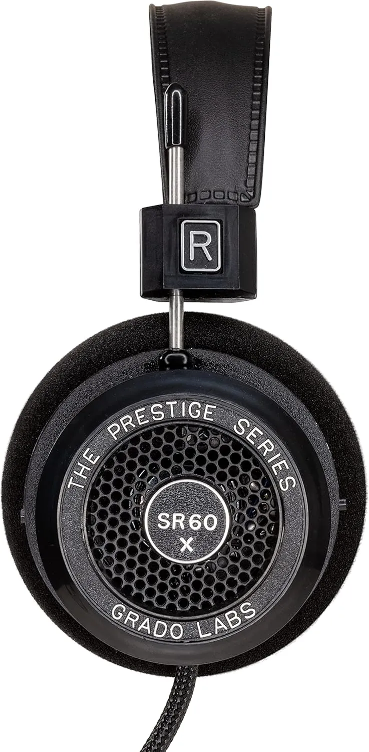 GRADO SR60x Prestige Series Wired Open-Back Headphones – Dynamic Over-Ear Headphones with 44mm Drivers, Lightweight Build, Hand-Assembled in Brooklyn – Audiophile Sound for Home & Studio